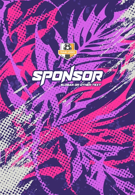 Diseño de estampado deportivo listo para imprimir para sublimación