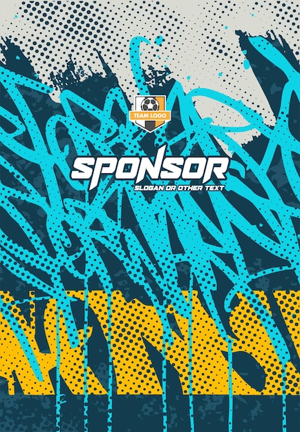 Diseño de estampado deportivo listo para imprimir para sublimación