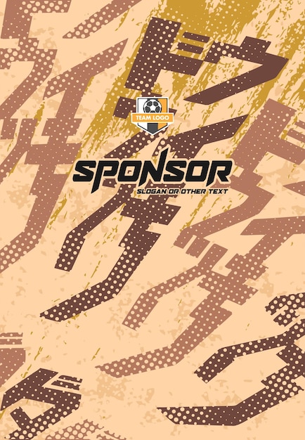 Diseño de estampado deportivo listo para imprimir para sublimación