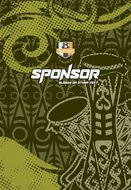 Diseño de estampado deportivo listo para imprimir para sublimación
