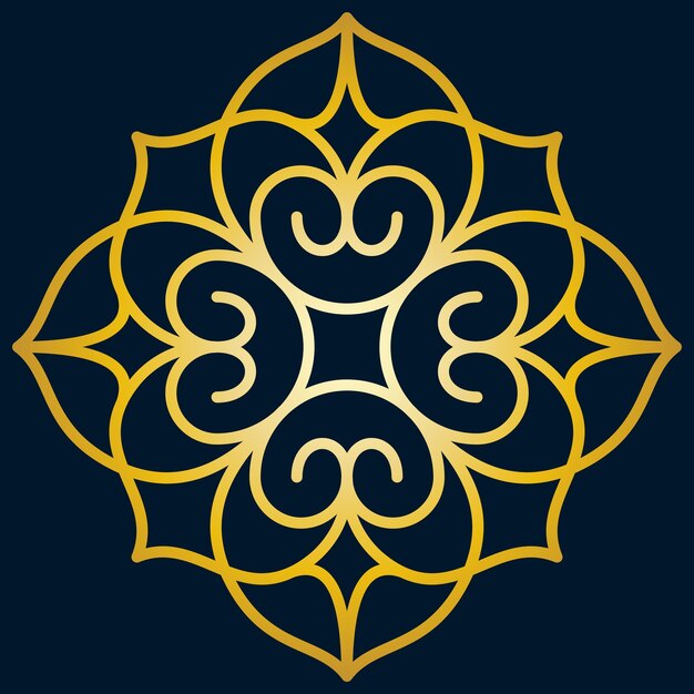 Diseño de estampado de flores de mandala de lujo vector gratuito