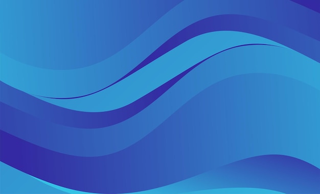 diseño de estandarte abstracto de onda de gradación de fondo azul moderno