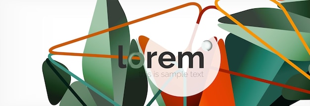 Diseño de estandarte de cristal de fondo de triángulo geométrico vectorial de colores
