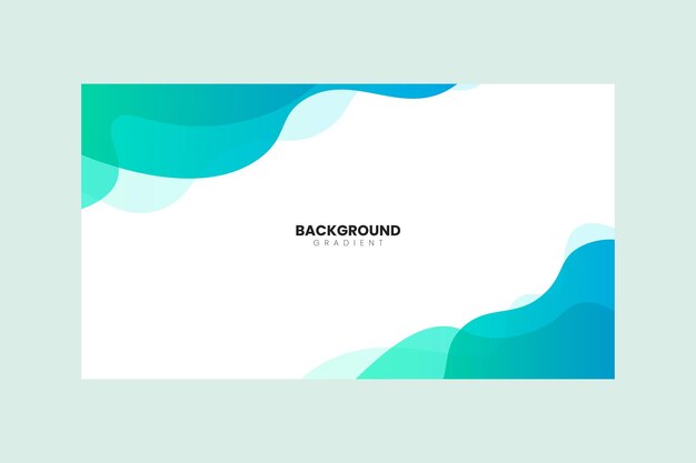diseño de estandarte ondulado abstracto de gradiente verde colorido
