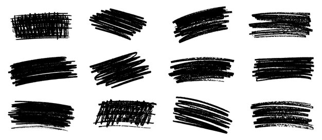 Diseño estético de elementos abstractos y garabateados
