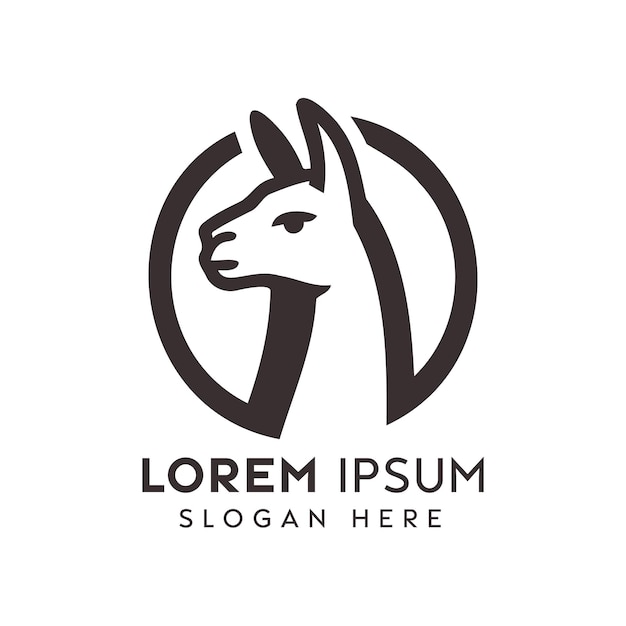 Diseño estilizado de logotipo de llama en blanco y negro para la identidad de la marca