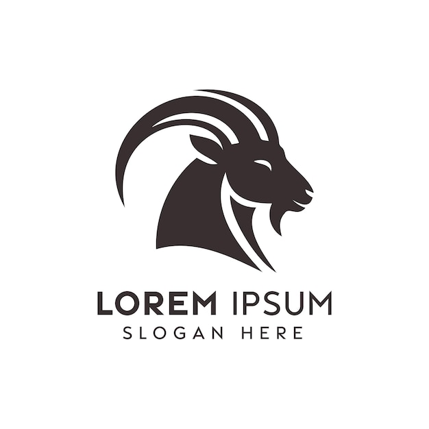 Diseño estilizado del logotipo de Ram Head para la marca e identidad corporativa