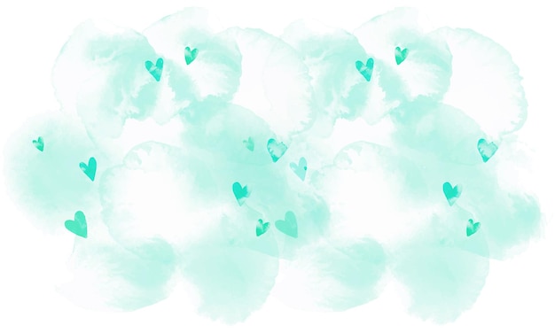 Diseño de estilo acuarela con patrón de corazón en el fondo