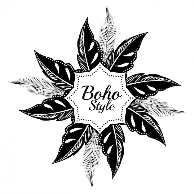 Vector diseño de estilo boho