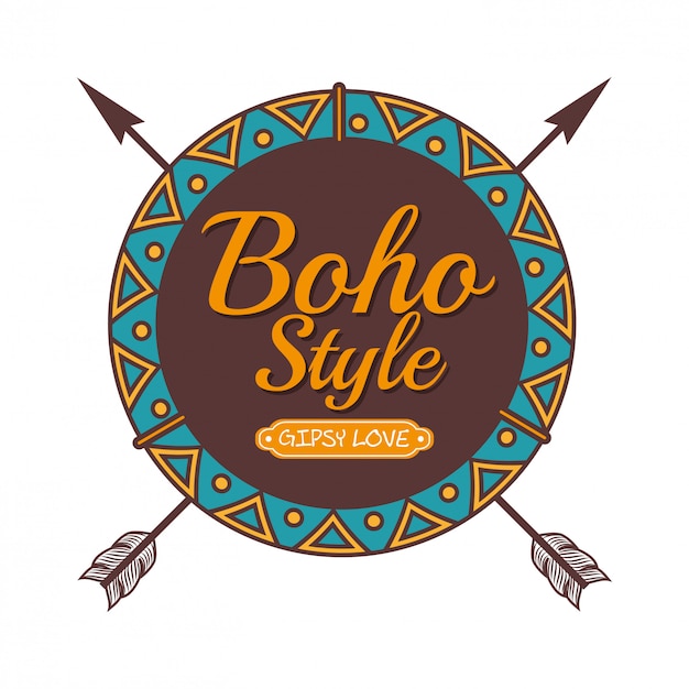 Vector diseño de estilo boho