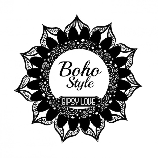 Vector diseño de estilo boho