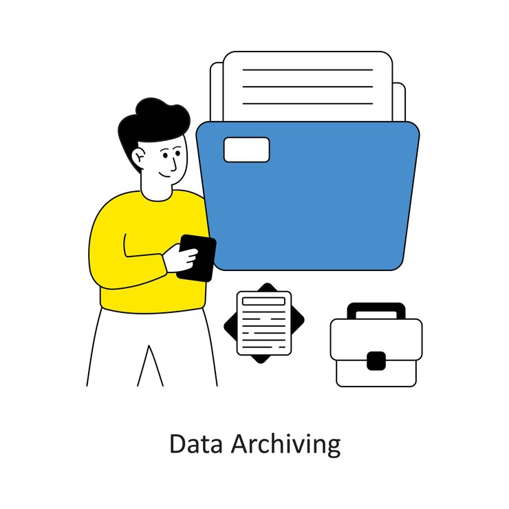 Vector diseño de estilo de carpeta de datos ilustraciones de stock vectorial