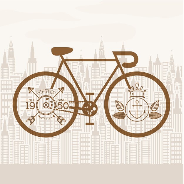 Diseño de estilo Hipster