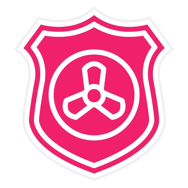 Diseño del estilo del icono del escudo de rayos X vectorial