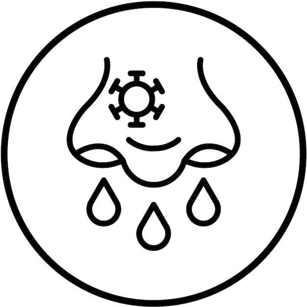 Diseño del estilo del icono de prueba de alergia vectorial