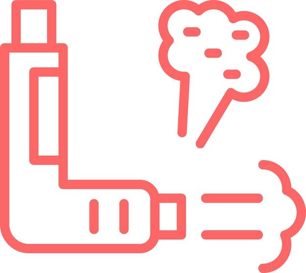 Diseño del estilo del icono de la terapia de inhalación vectorial