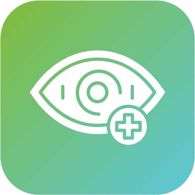 Diseño del estilo del icono vectorial de oftalmología