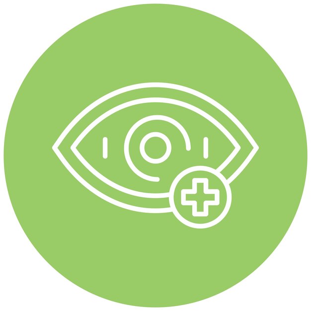 Diseño del estilo del icono vectorial de oftalmología