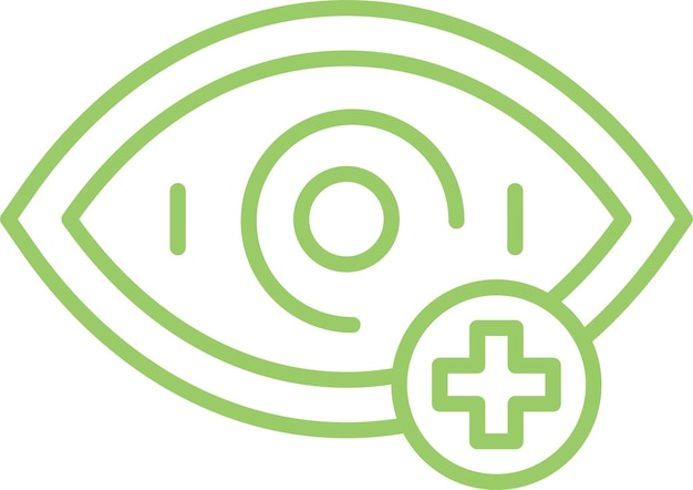 Diseño del estilo del icono vectorial de oftalmología