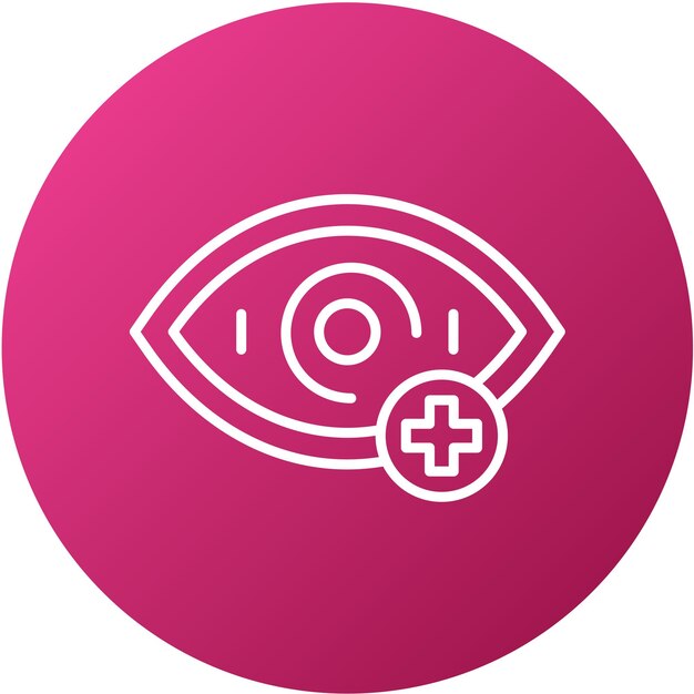 Diseño del estilo del icono vectorial de oftalmología