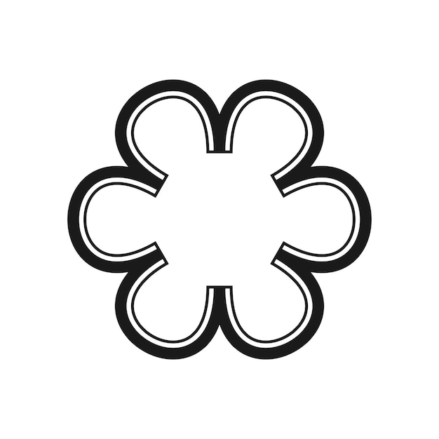 Diseño de estilo de línea de flores Ilustración vectorial