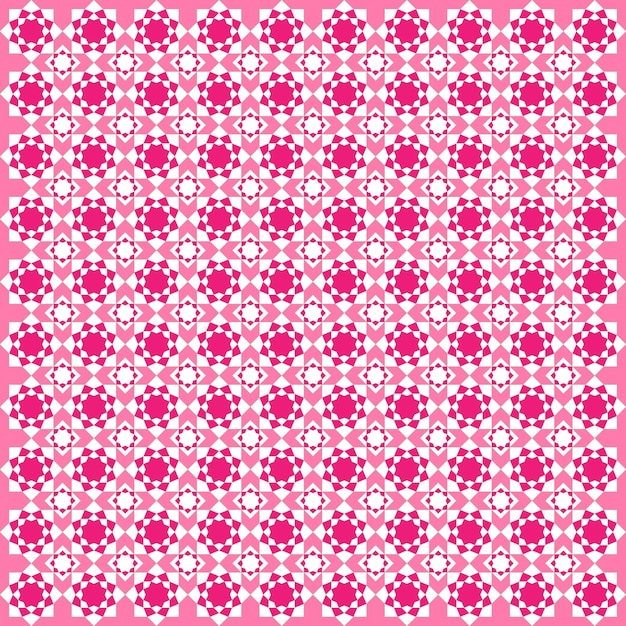 Vector diseño de estilo oriental de fondo geométrico rosa