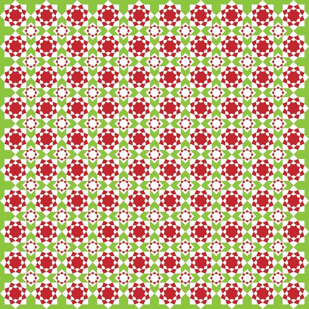 Diseño de estilo oriental de fondo rojo y verde.