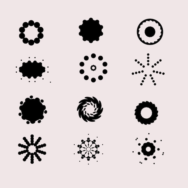 Diseño de estilo plano de formas redondas vectoriales libres en forma de web