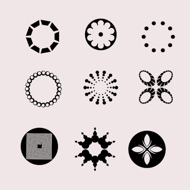 Diseño de estilo plano de formas redondas vectoriales libres en forma de web