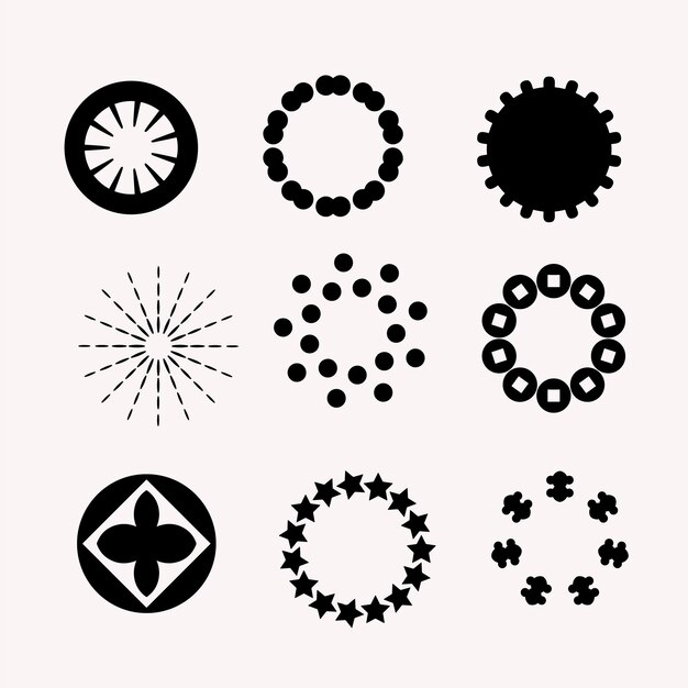 Diseño de estilo plano de formas redondas vectoriales libres en forma de web