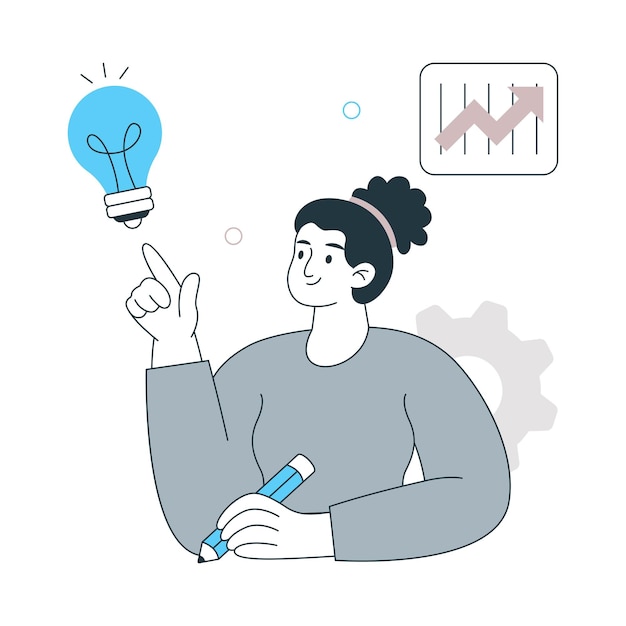 Diseño de estilo plano de idea de negocio Ilustración vectorial EPS 10 Archivo