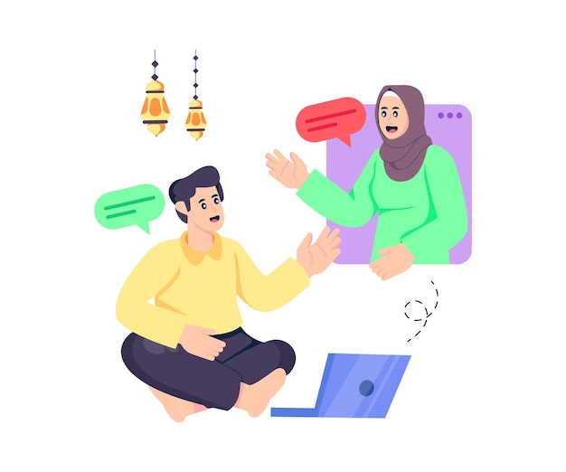 Diseño de estilo plano de Ramadan Bedug Ilustración vectorial Ilustración de stock