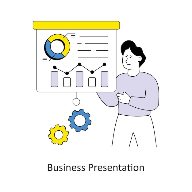 Diseño de estilo de presentación de negocios Ilustraciones de stock vectoriales