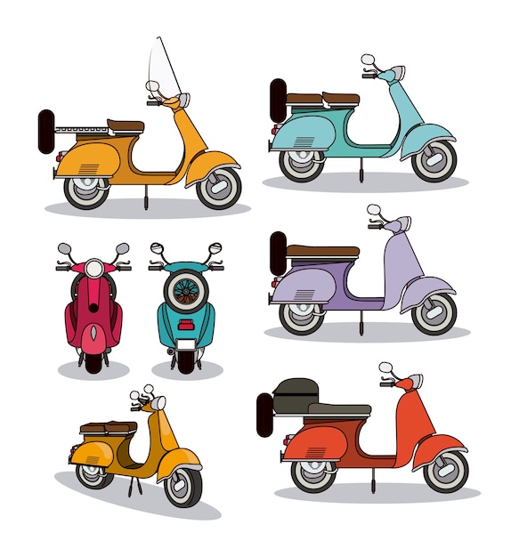 Vector diseño de estilo scooter