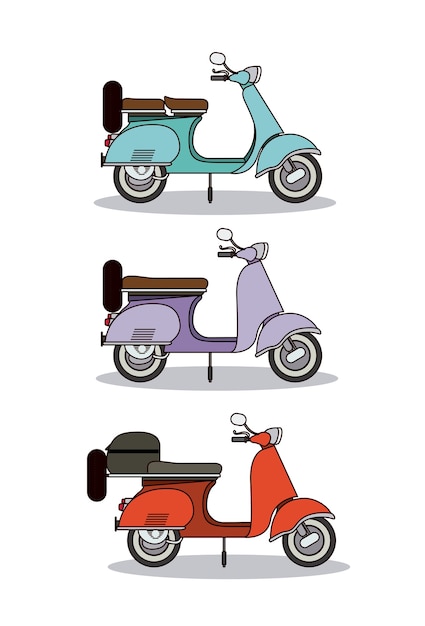 Vector diseño de estilo scooter
