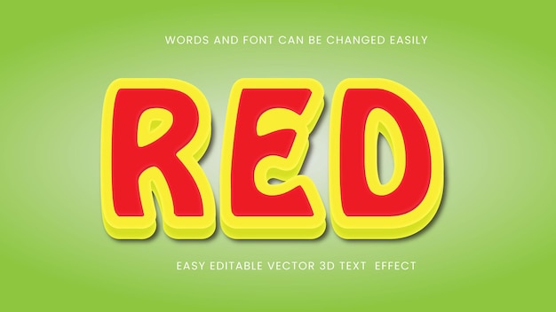 diseño de estilo de texto editable rojo