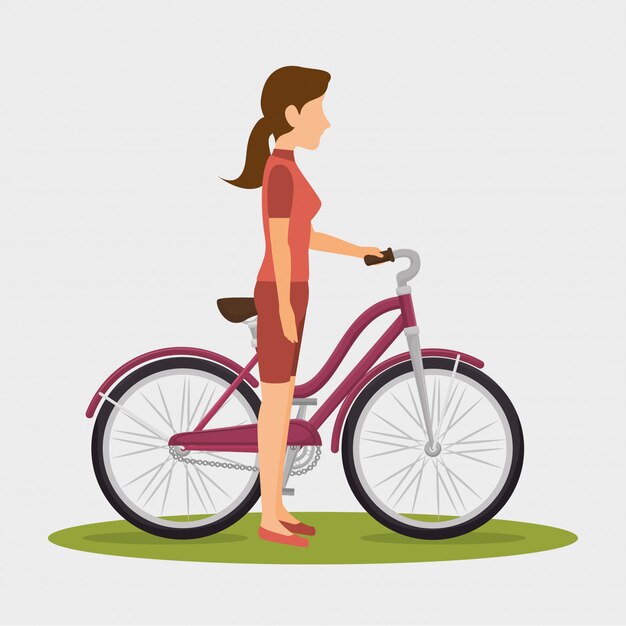 diseño de estilo de vida de la bicicleta