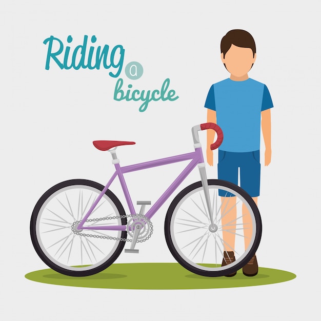 Vector diseño de estilo de vida de la bicicleta