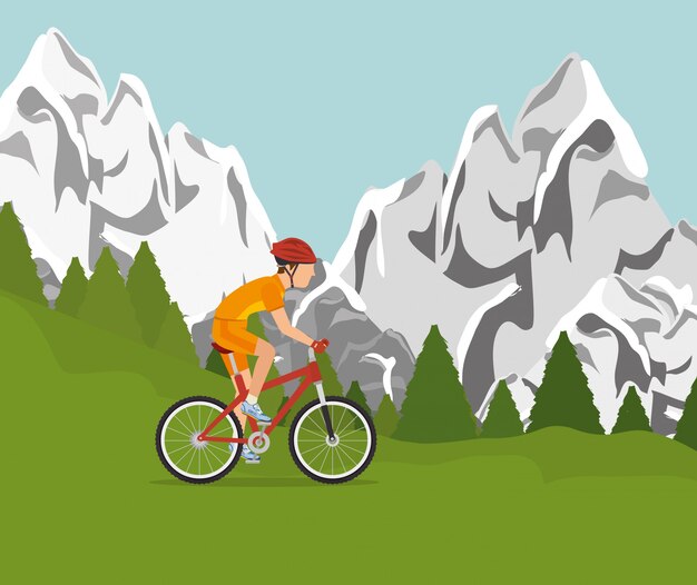 diseño de estilo de vida de la bicicleta