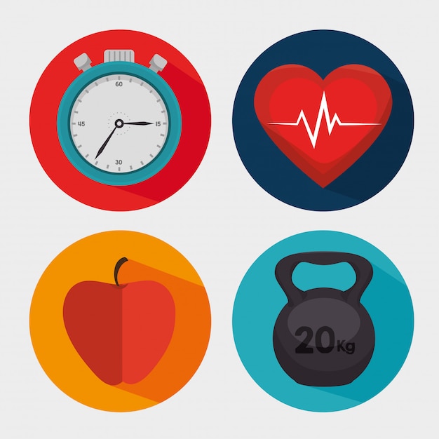 diseño de estilo de vida de fitness