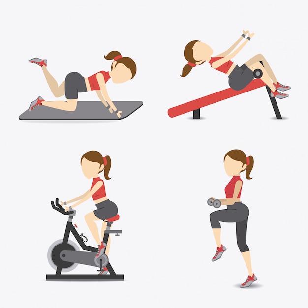 Diseño de estilo de vida de fitness.
