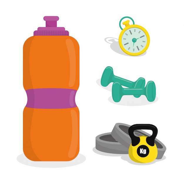 Diseño de estilo de vida de fitness.
