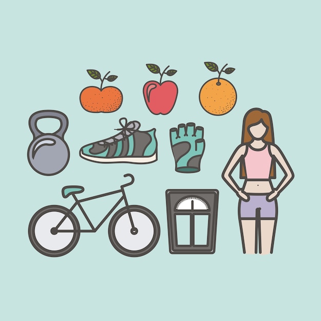 diseño de estilo de vida de fitness