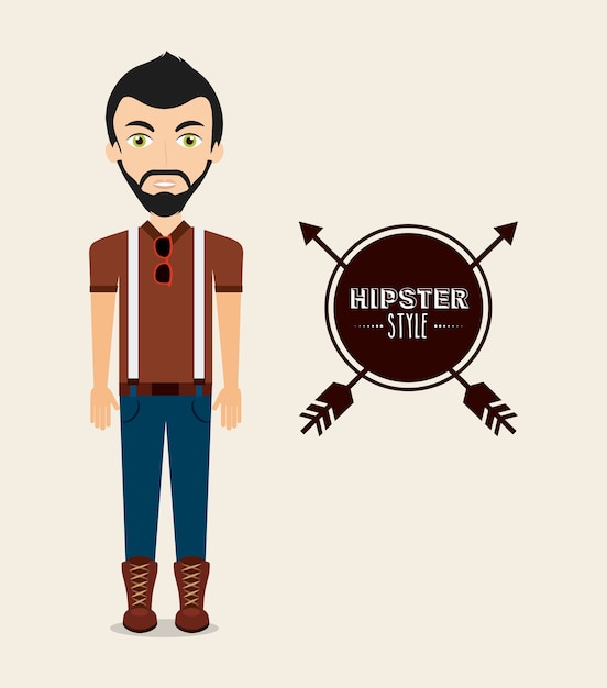 Vector diseño de estilo de vida hipster