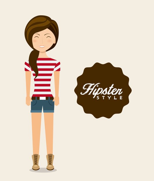 Vector diseño de estilo de vida hipster