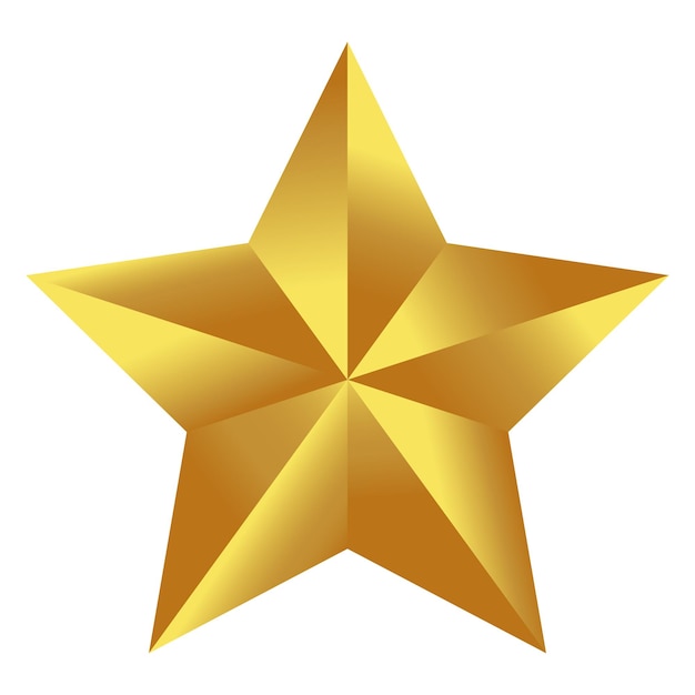 Diseño de estrella dorada Icono de estrella Estrella vectorial
