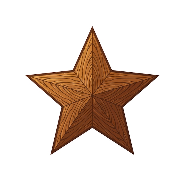 Diseño de estrella de madera