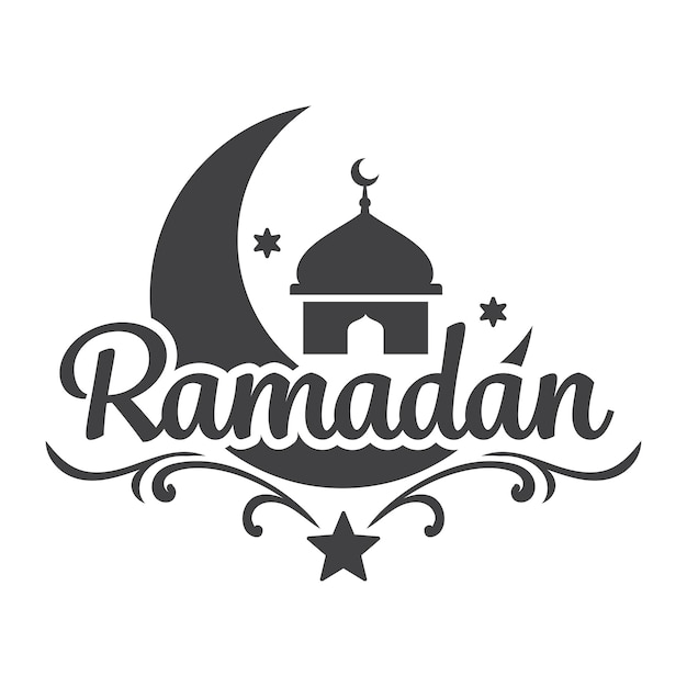 Diseño de estrellas de la mezquita de la luna creciente de Ramadán