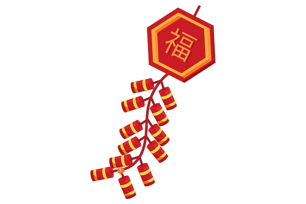 Diseño de etiqueta de año nuevo chino