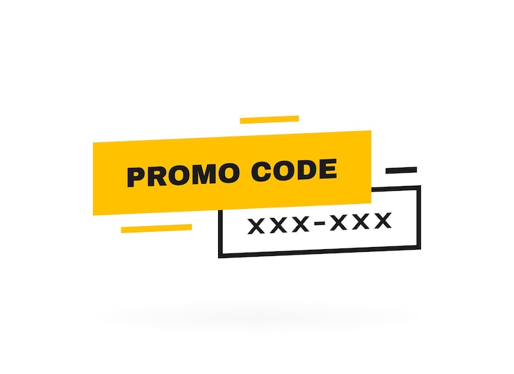 Vector diseño de etiqueta de código de cupón de código promocional banner plano geométrico ilustración de vector moderno